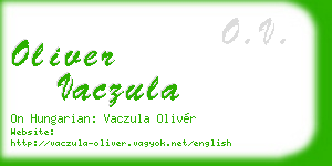oliver vaczula business card